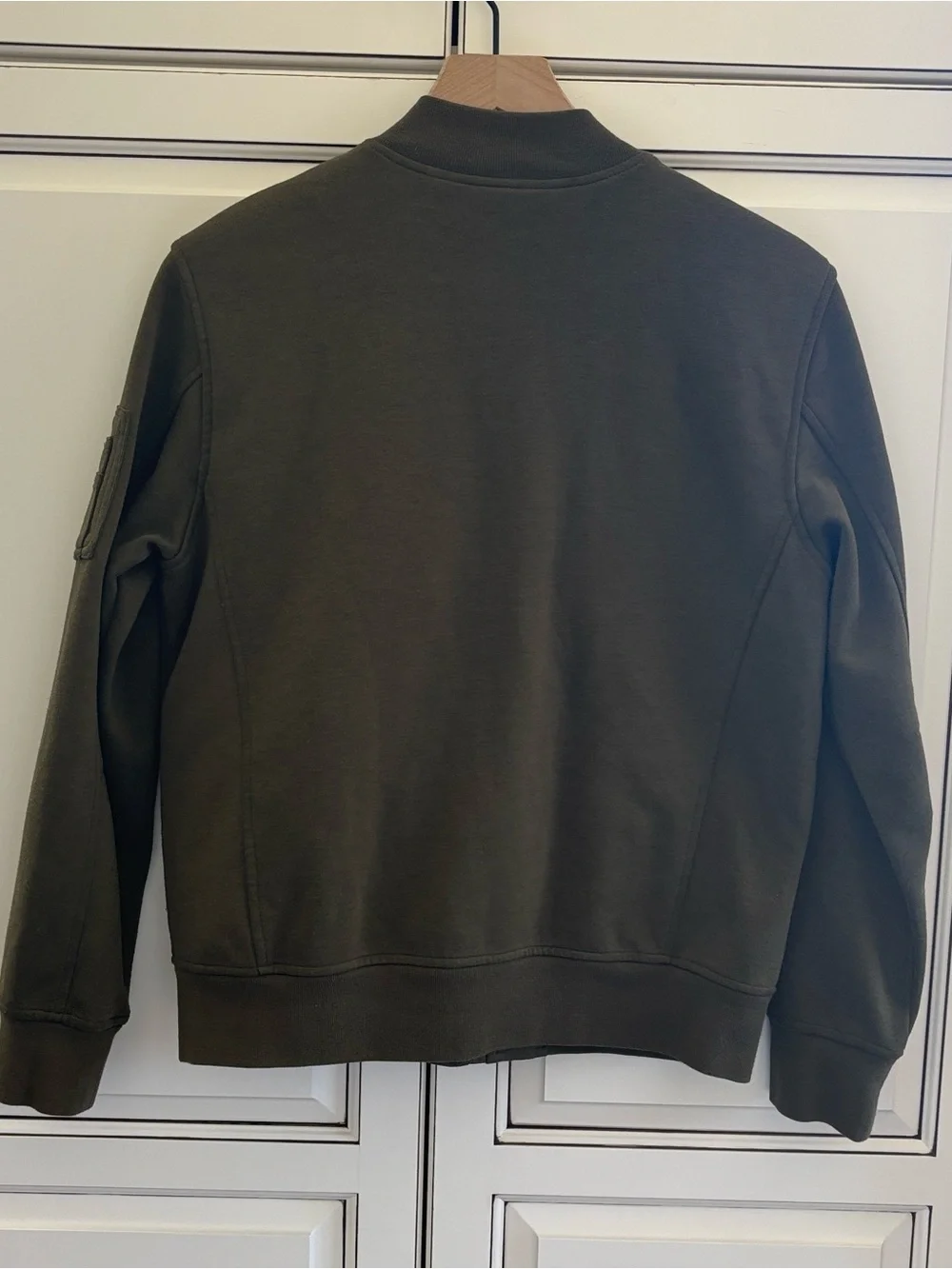 Polo Ralph Lauren Bomber Jacket Quilted Lined Full Zip Army Green Boys 14 Large
